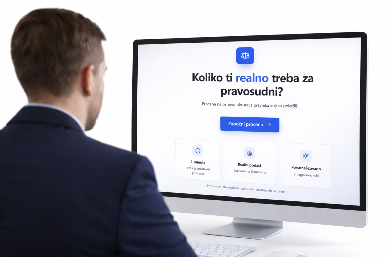 Pravosudni kalkulator – izračunaj koliko ti treba vremena za pravosudni ispit?